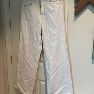 Blank NYC Cream Wide-Leg Pants